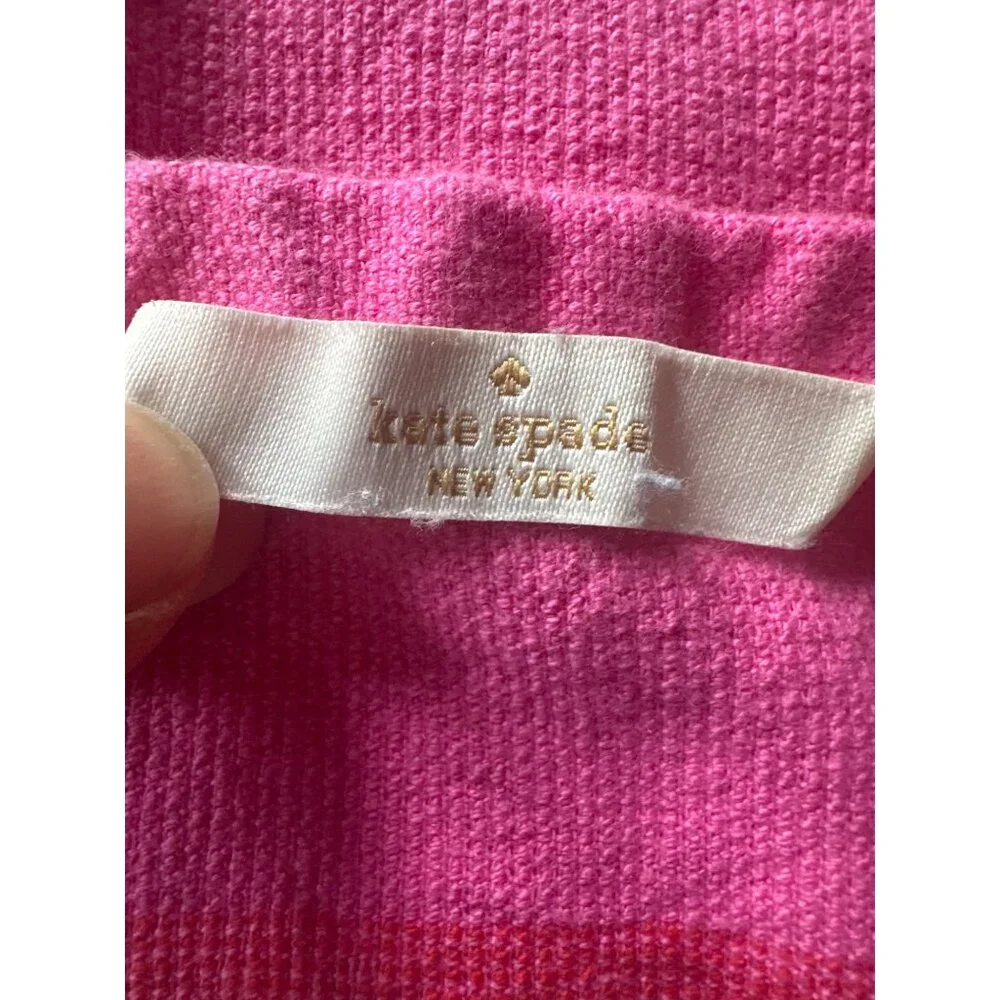 Kate Spade New York Striped & Patterned Hand Towels Set‎ Of 2 Cotton Pink & Red